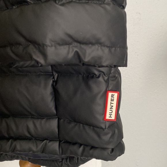 Hunter Original Refined Down Coat Women's Large Black Puffer Full Zip Mid Length - Picture 3 of 12